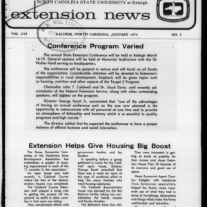 Extension News Vol. 56 No. 5, January 1970
