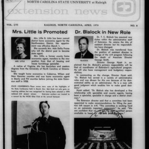 Extension News Vol. 56 No. 8, April 1970