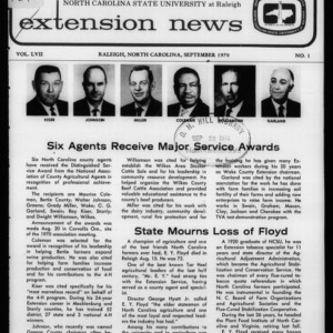 Extension News Vol. 57 No. 1, September 1970