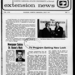 Extension News Vol. 57 No. 11, July 1971