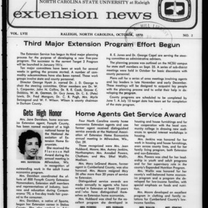 Extension News Vol. 57 No. 2, October 1970
