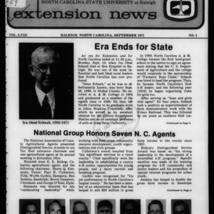 Extension News Vol. 58 No. 1, September 1971