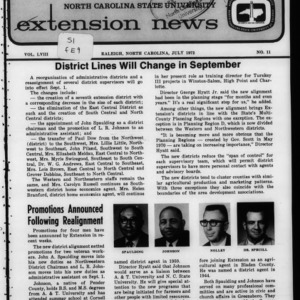 Extension News Vol. 58 No. 11, July 1972
