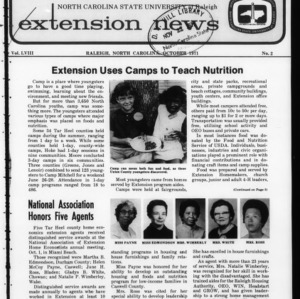 Extension News Vol. 58 No. 2, October 1971