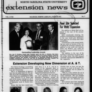 Extension News Vol. 58 No. 7, March 1972