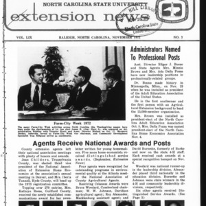 Extension News Vol. 59 No. 3, November 1972