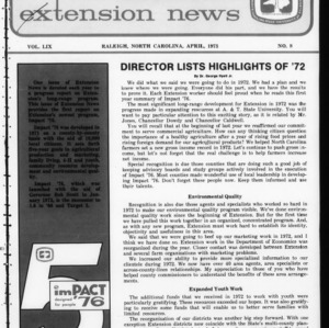 Extension News Vol. 59 No. 8, April 1973