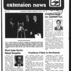 Extension News Vol. 60 No. 11, July 1974
