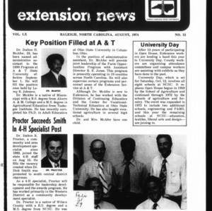 Extension News Vol. 60 No. 12, August 1974