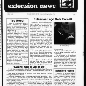 Extension News Vol. 60 No. 9, May 1974