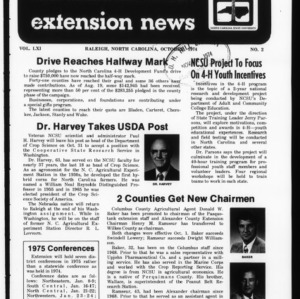 Extension News Vol. 61 No. 2, October 1974