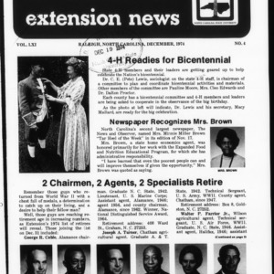 Extension News Vol. 61 No. 4, December 1974