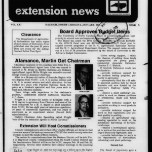 Extension News Vol. 61 No. 5, January 1975