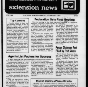 Extension News Vol. 61 No. 6, February 1975