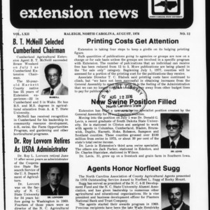 Extension News Vol. 62 No. 12, August 1976