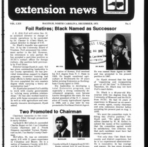 Extension News Vol. 62 No. 4, December 1975