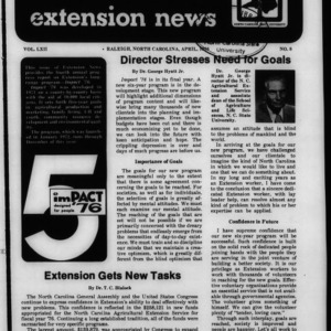 Extension News Vol. 62 No. 8, April 1976