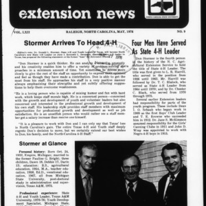 Extension News Vol. 62 No. 9, May 1976