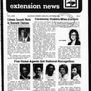 Extension News Vol. 63 No. 2, October 1976