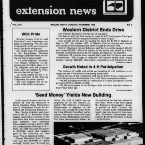Extension News Vol. 63 No. 3, November 1976