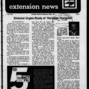 Extension News Vol. 63 No. 8, April 1977