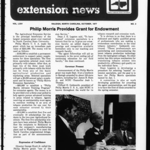 Extension News Vol. 64 No. 2, October 1977