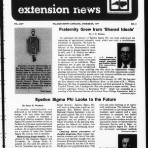 Extension News Vol. 64 No. 3, November 1977