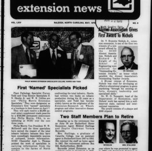 Extension News Vol. 64 No. 9, May 1978