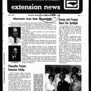 Extension News Vol. 65 No. 1, September 1978