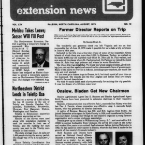 Extension News Vol. 65 No. 12, August 1979