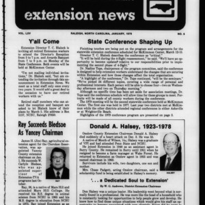 Extension News Vol. 65 No. 5, January 1979