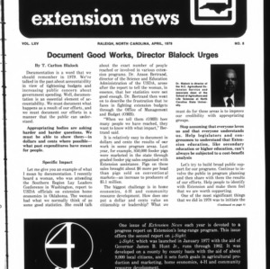 Extension News Vol. 65 No. 8, April 1979