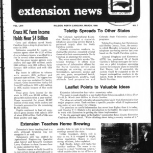 Extension News Vol. 66 No. 7, March 1980