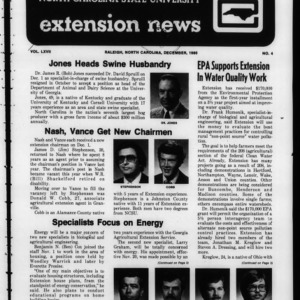 Extension News Vol. 67 No. 4, December 1980