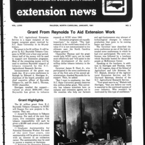 Extension News Vol. 67 No. 5, January 1981