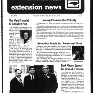 Extension News Vol. 67 No. 7, March 1981