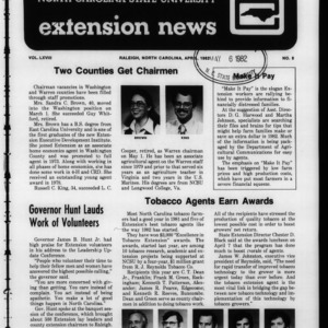 Extension News Vol. 68 No. 8, April 1982