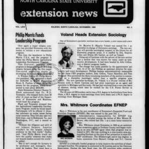 Extension News Vol. 69 No. 3, November 1982