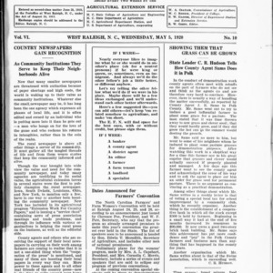 Extension Farm-News Vol. 6 No. 10 May 5, 1920