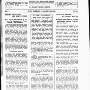 Extension Farm-News Vol. 6 No. 13, June 16, 1920