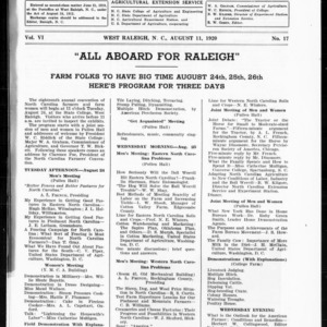 Extension Farm-News Vol. 6 No. 17, August 11, 1920