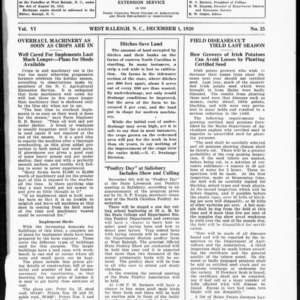 Extension Farm-News Vol. 6 No. 25, December 1, 1920
