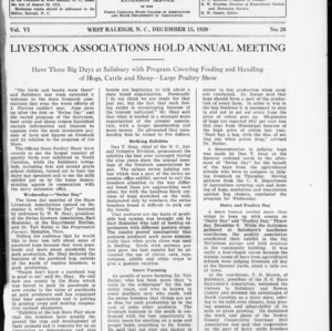Extension Farm-News Vol. 6 No. 26, December 15, 1920
