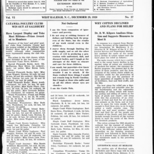 Extension Farm-News Vol. 6 No. 27, December 29, 1920