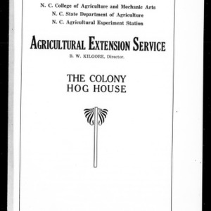 The Colony Hog House (Extension Circular No. 3)