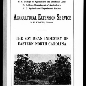 The Soy Bean Industry of Eastern North Carolina (Extension Circular No. 9)