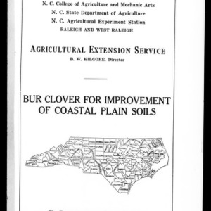 Bur Clover for Improvement of Coastal Plain Soils (Extension Circular No. 20)