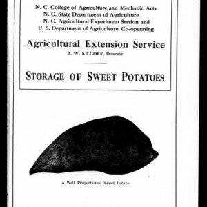 Storage of Sweet Potatoes (Extension Circular No. 30)