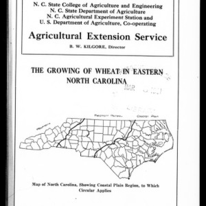 The Growing of Wheat in Eastern North Carolina (Extension Circular No. 53)