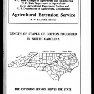 Length of Staple of Cotton Produced in North Carolina (Extension Circular No. 54)